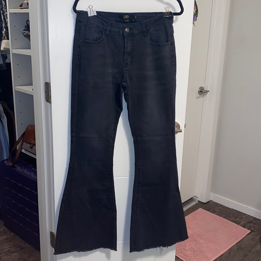 Black flare jeans